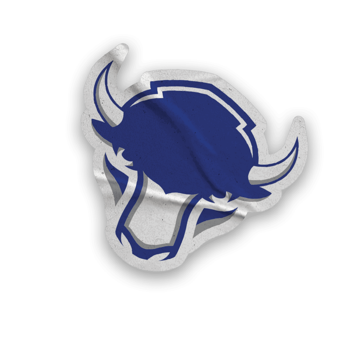 A collection of stickers with various designs, including a bison, a hockey stick, a football, and a hand. AI generated content