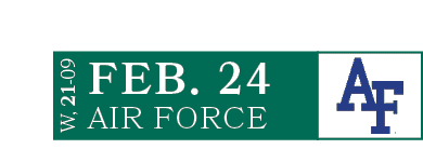 AIR FORCE,FEB. 24,W, 21 0