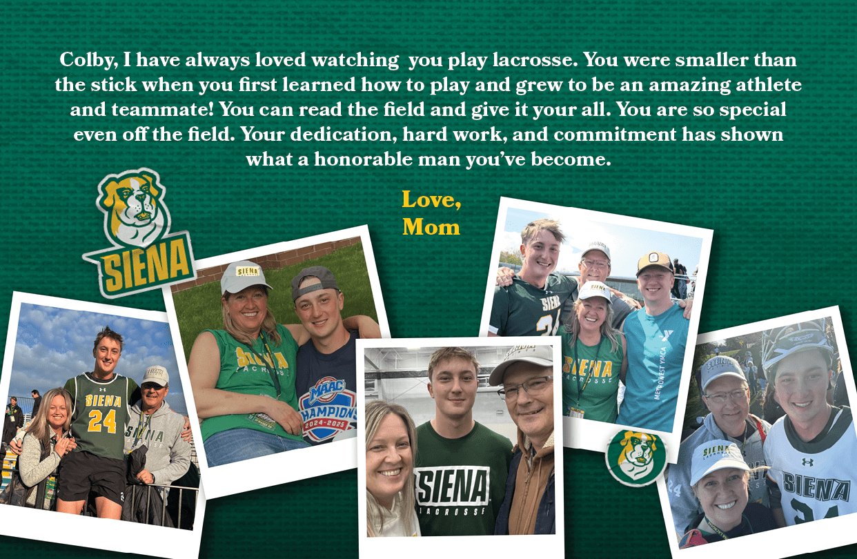 Love, Mom ,Colby, I have always loved watching you play lacrosse. You were smaller than the stick when you first lear...