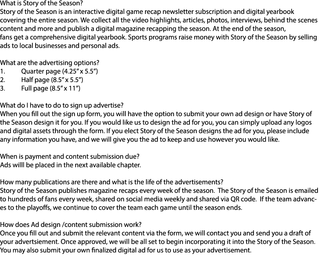 What is Story of the Season? Story of the Season is an interactive digital game recap newsletter subscription and dig...