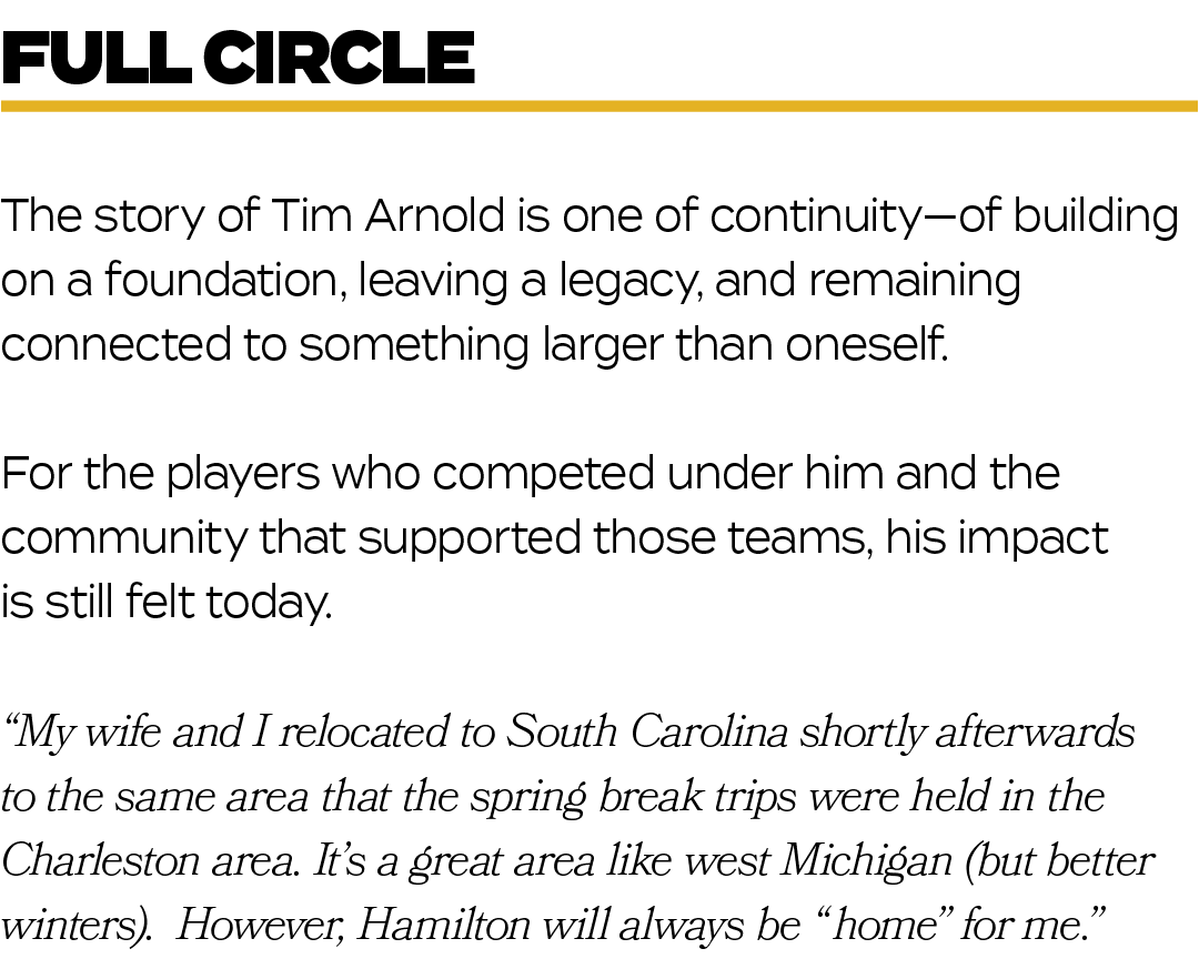 The story of Tim Arnold is one of continuity—of building on a foundation, leaving a legacy, and remaining connected t...