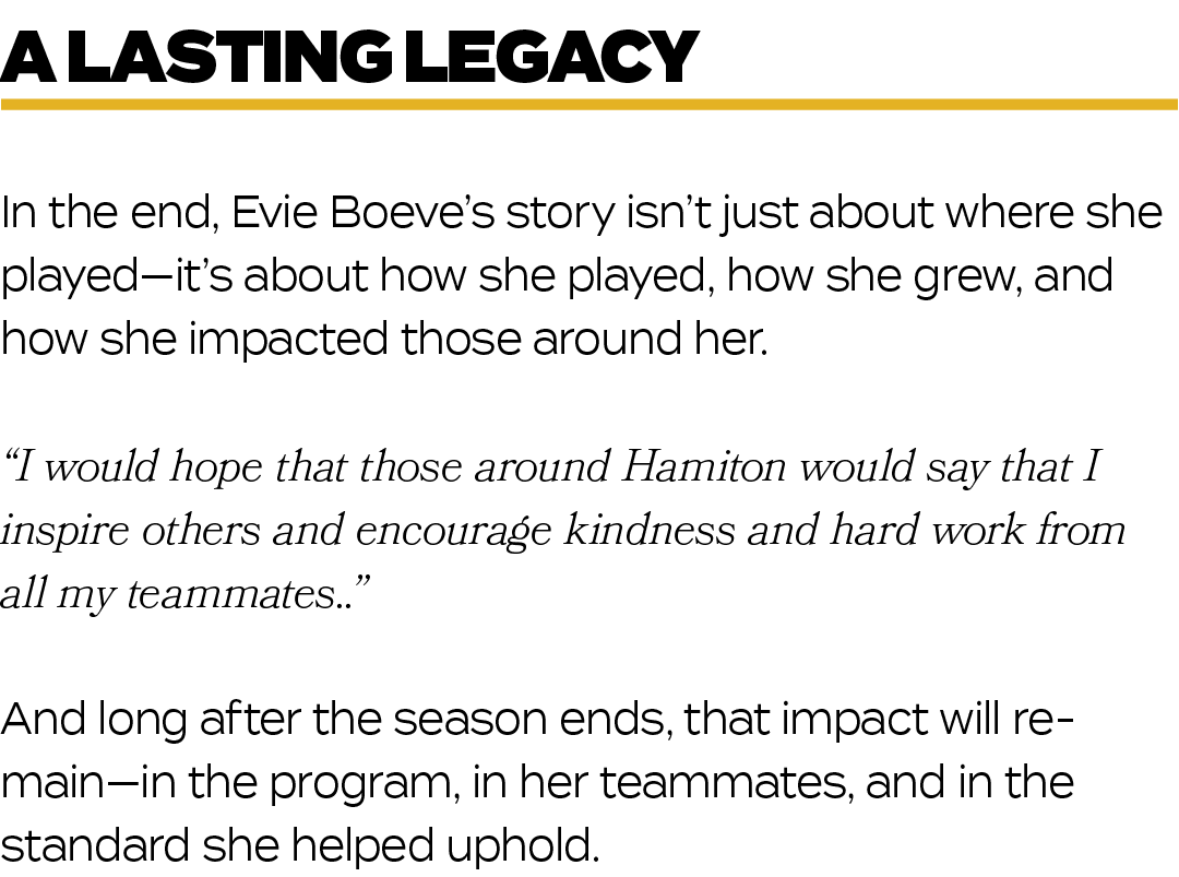 In the end, Evie Boeve’s story isn’t just about where she played—it’s about how she played, how she grew, and how she...