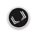 A yellow and black logo for the Hawkeyes. Description generated by AI