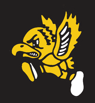 A bird with a yellow body and black wings is shown in a close-up. AI generated content