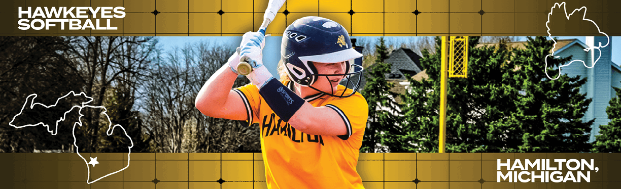 A woman in a yellow shirt is swinging a bat, with a map of the United States in the background. AI generated content