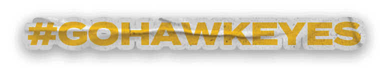 A collection of stickers and magnets featuring various sports teams, including the Hawkeyes. AI generated content