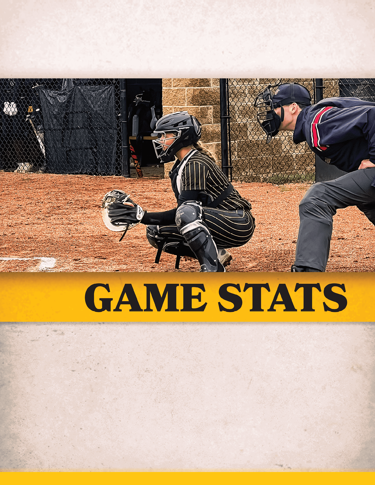 A baseball player is wearing a catcher's mitt and squatting behind home plate. AI generated content