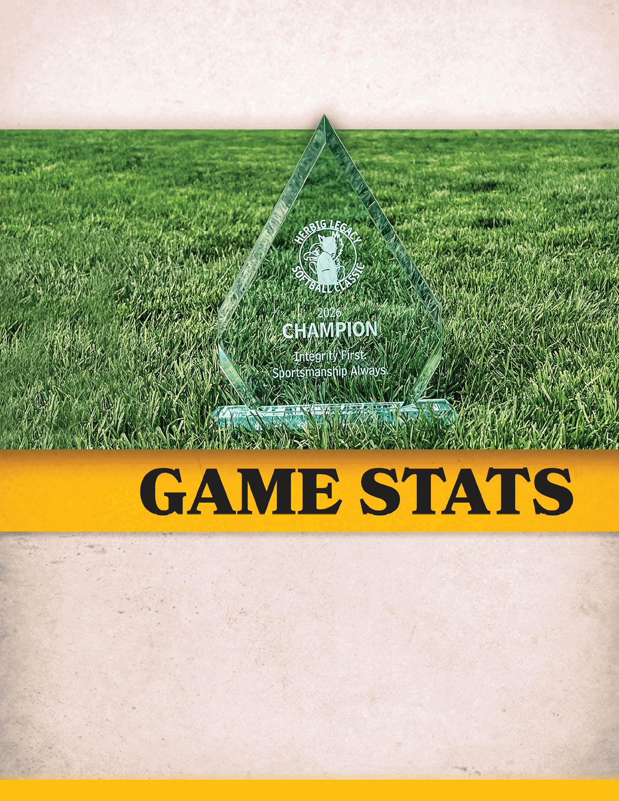 A trophy is displayed on a grassy field. AI generated content