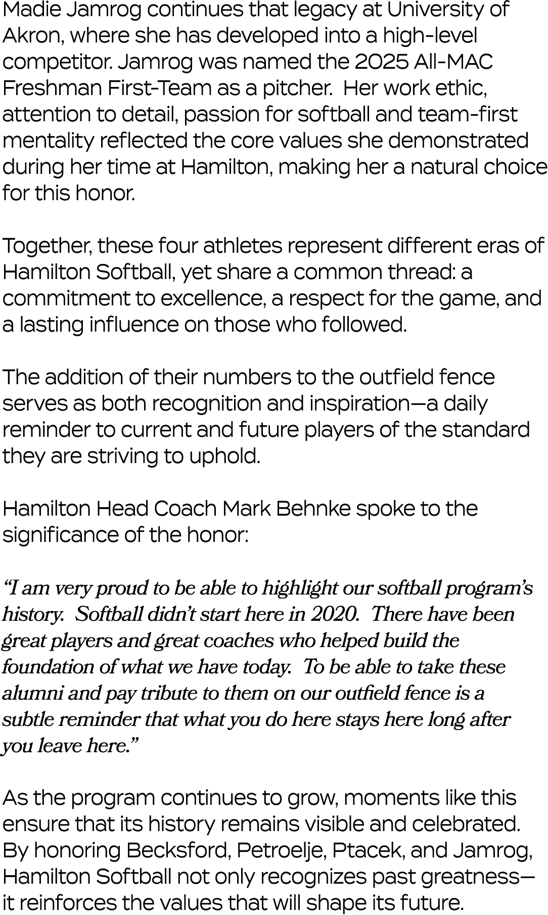 Madie Jamrog continues that legacy at University of Akron, where she has developed into a high level competitor. Jamr...