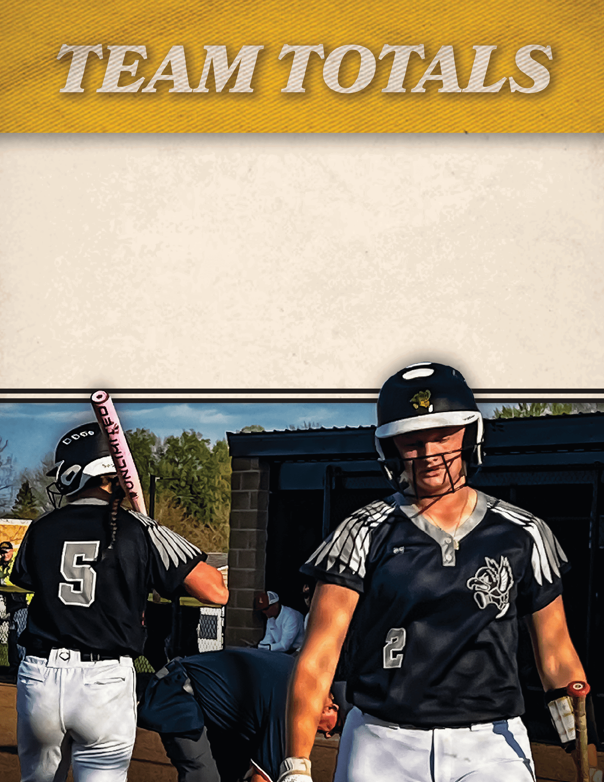 Two female baseball players wearing black and white uniforms are standing on a field. One player is holding a bat, and the other is holding a baseball glove. They are both wearing helmets for protection. AI generated content