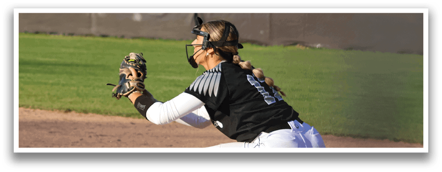 A woman is sliding into a base. Description generated by AI