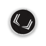 A yellow and black logo for the Hawkeyes. Description generated by AI
