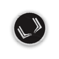 A yellow and black logo for the Hawkeyes. Description generated by AI