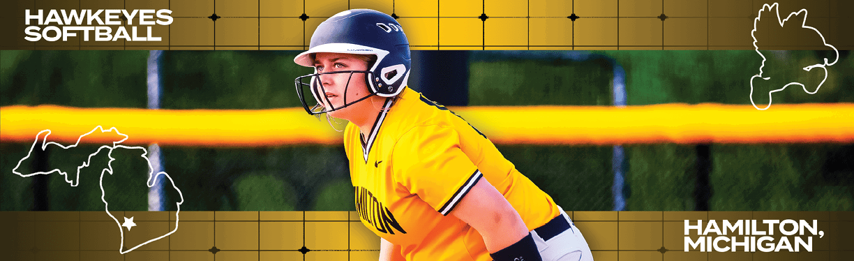 A woman wearing a yellow softball uniform. Description generated by AI