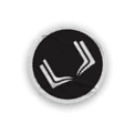 A yellow and black logo for the Hawkeyes. Description generated by AI