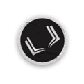 A yellow and black logo for the Hawkeyes. Description generated by AI