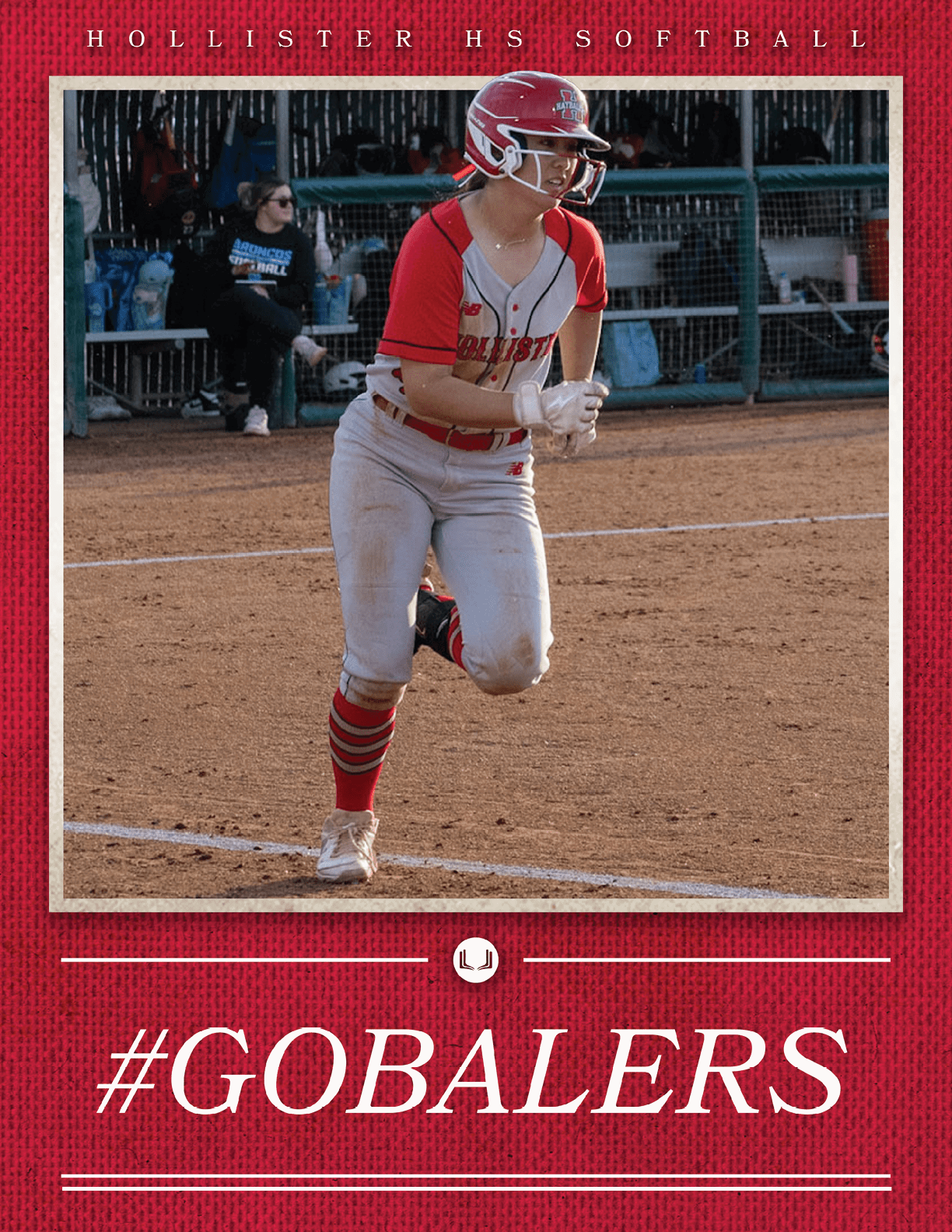 A female softball player running on the field. AI generated content