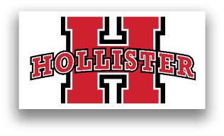 A red and white logo for Hollister. AI generated content