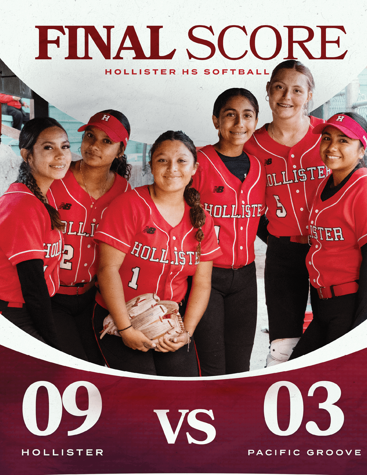 A group of girls wearing red and black uniforms. Description generated by AI