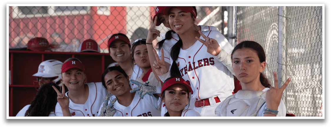 A group of female baseball players pose for a picture. AI generated content