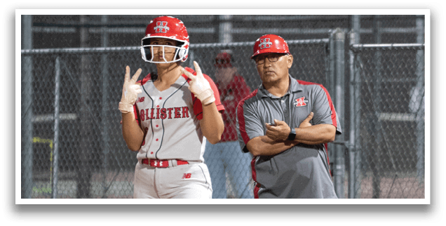 Three female softball players pose for a photo on the field. AI generated content