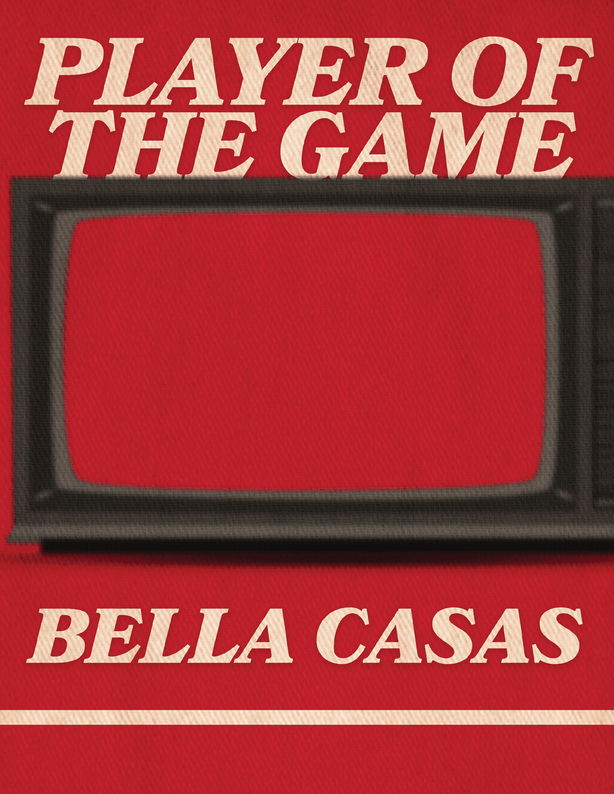 A red TV screen with the words “Player of the Game" written on it. AI generated content