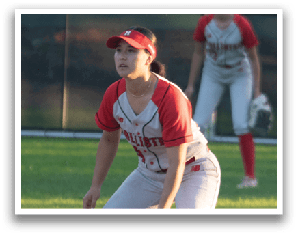 Two baseball players on a field, one holding a mitt. AI generated content