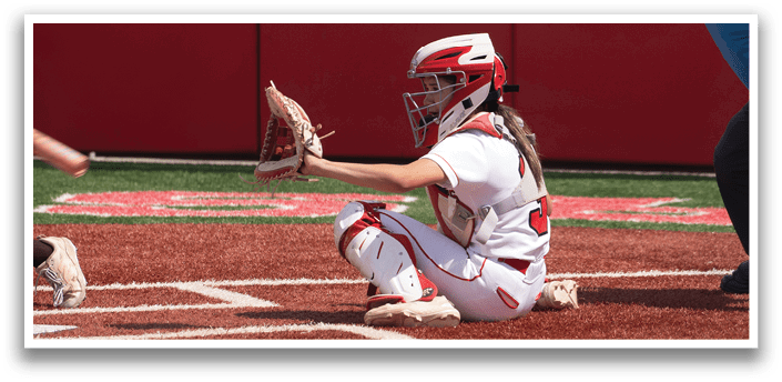 A female baseball player is swinging a bat, while a catcher and an umpire watch. AI generated content