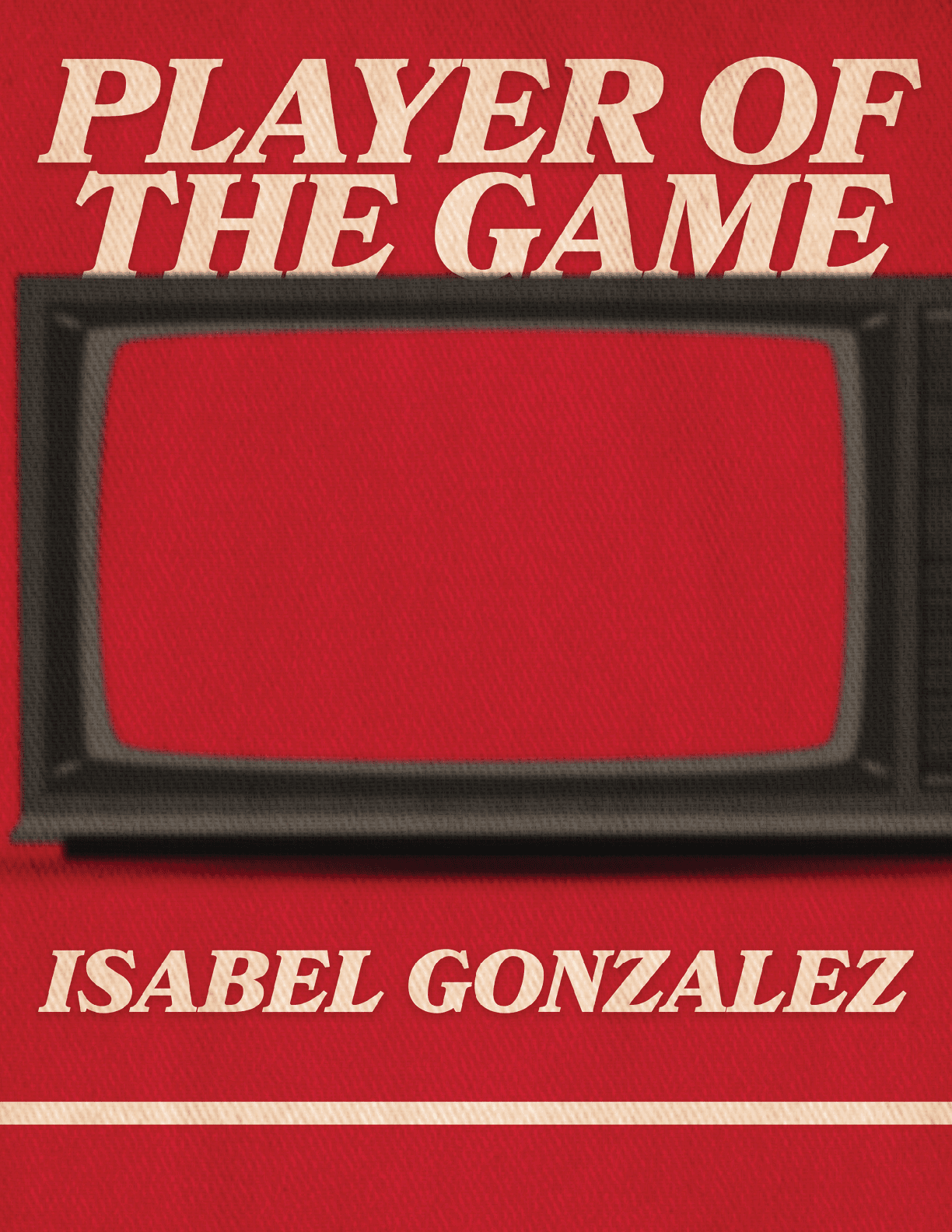 A red TV screen with the words “Player of the Game" written on it. AI generated content