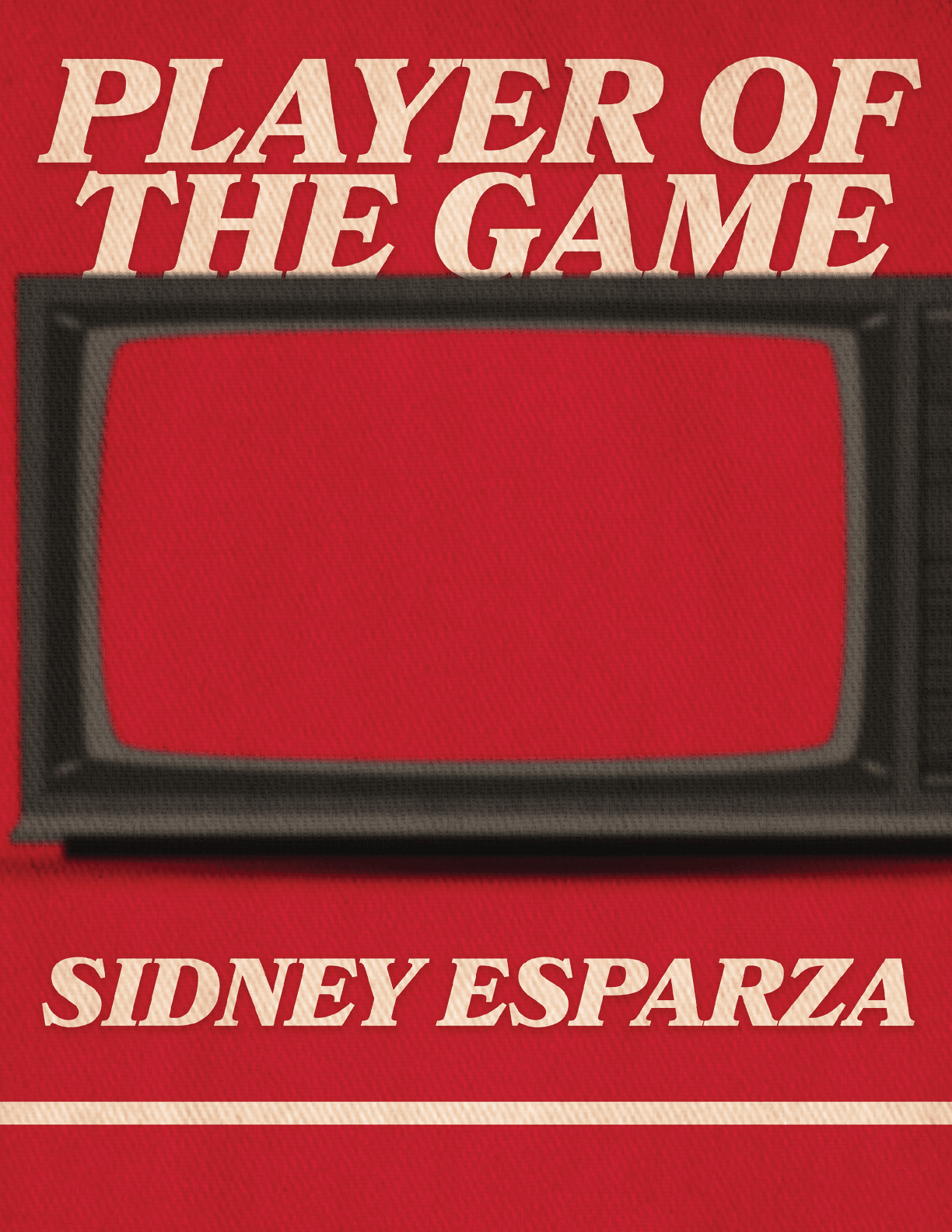 A red TV screen with the words “Player of the Game" written on it. AI generated content