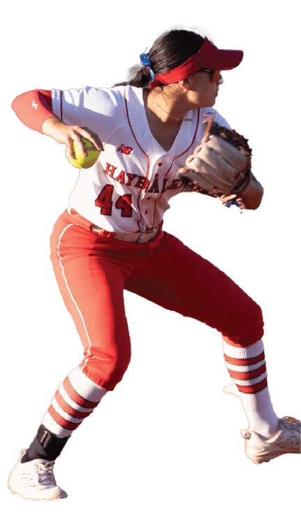 A baseball player in a red and white uniform is throwing a ball. Description generated by AI