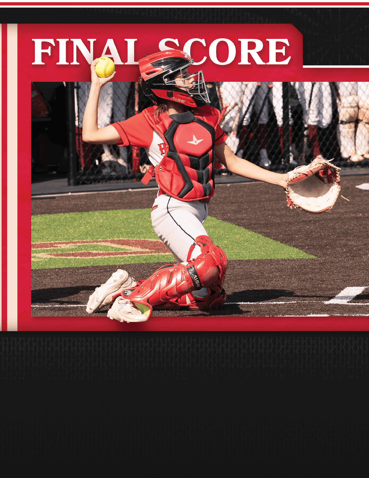 A girl catching a ball. Description generated by AI