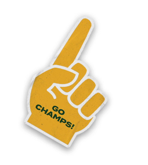 A collection of sports-related stickers and logos, including a baseball glove and a baseball bat. AI generated content