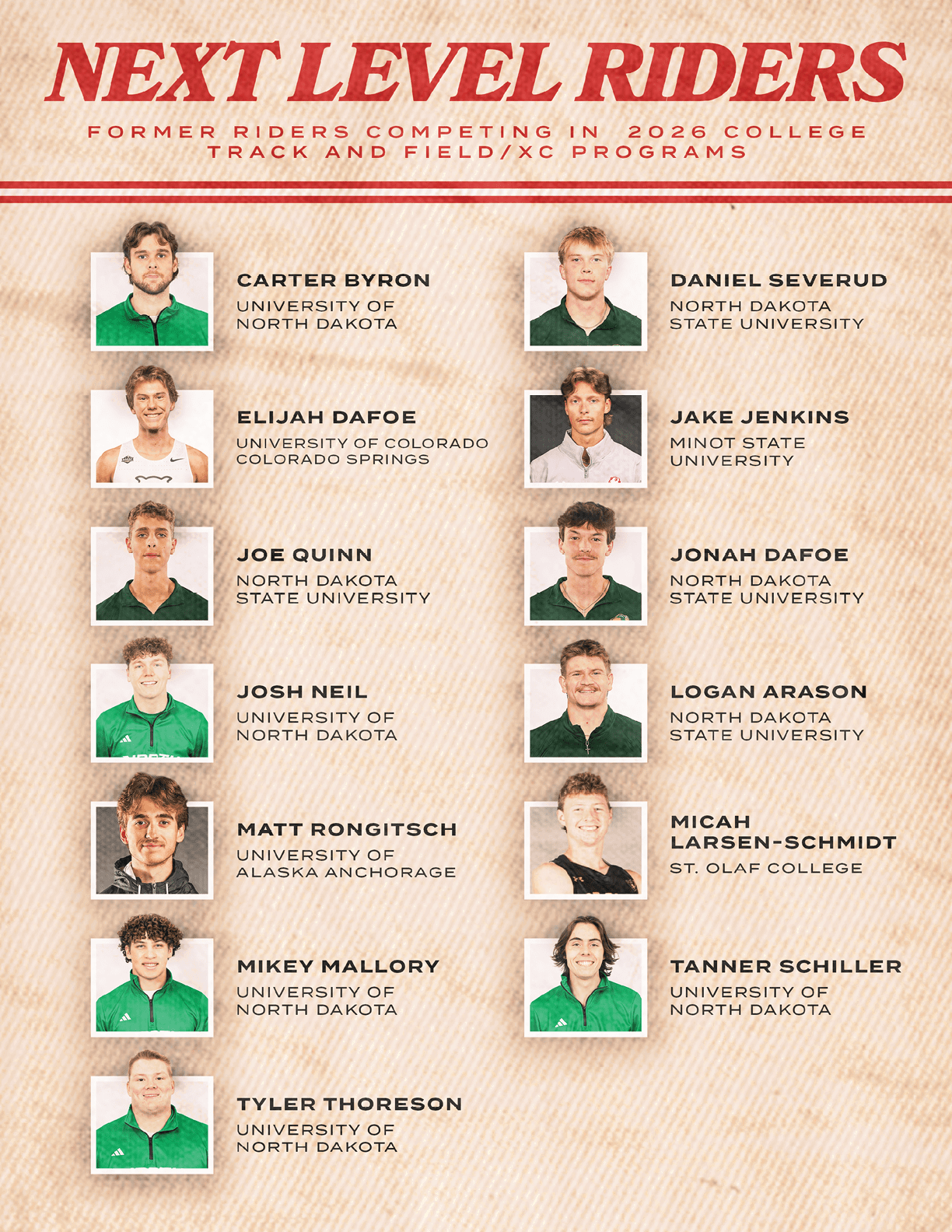 A group of men are shown on a poster, with their names and positions listed. AI generated content