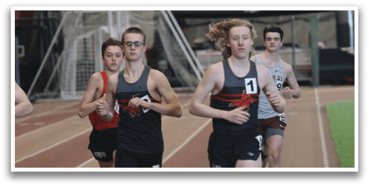 A group of young men are running on a track, wearing shorts and shirts. AI generated content