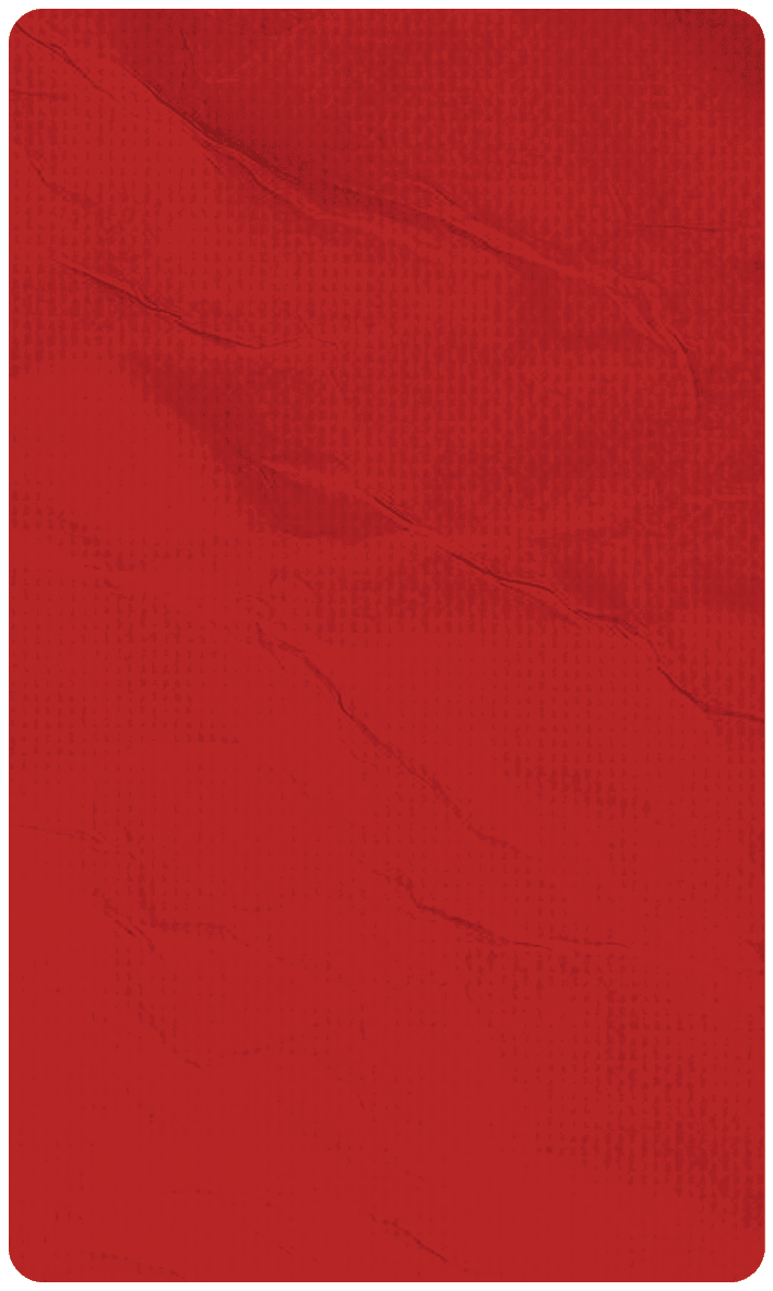 A red piece of paper with a wrinkled surface. Description generated by AI