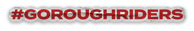 A red and black logo for the North Dakota Rough Riders. Description generated by AI