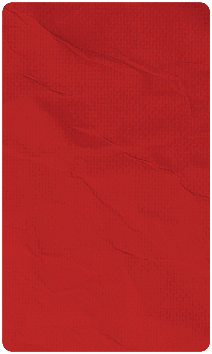 A red piece of paper with a creased edge. Description generated by AI