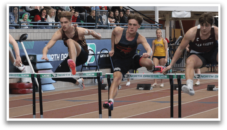 A group of men are jumping over a barrier in a competition. AI generated content