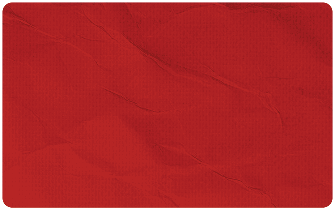 A red piece of paper with a wrinkled surface. Description generated by AI