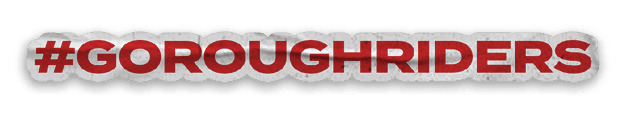 A red and black logo for the North Dakota Rough Riders. Description generated by AI