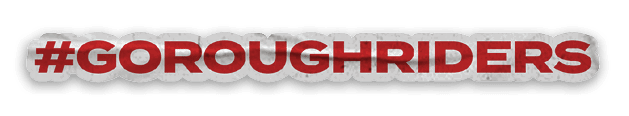 A red and black logo for the North Dakota Rough Riders. Description generated by AI