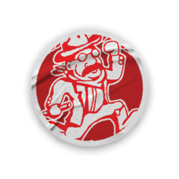 A red and black logo for the North Dakota Rough Riders. Description generated by AI