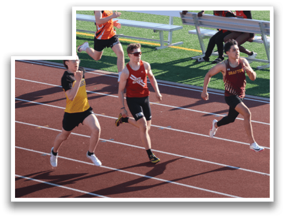 A group of people are running on a track. Description generated by AI