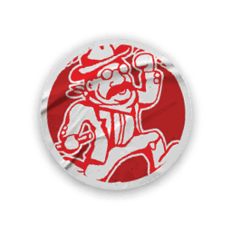 A red and black logo for the North Dakota Rough Riders. Description generated by AI