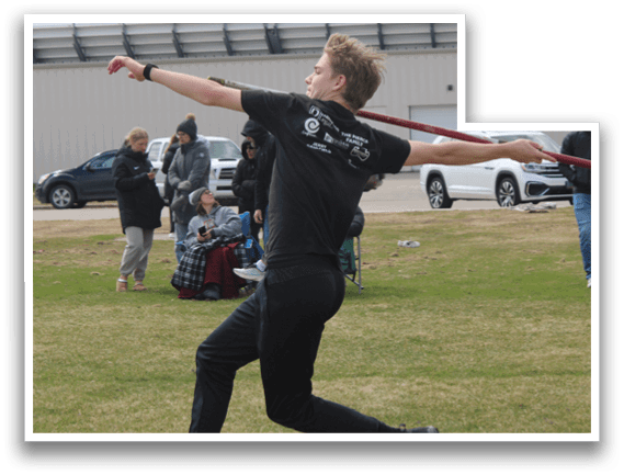 A man is throwing a frisbee. Description generated by AI