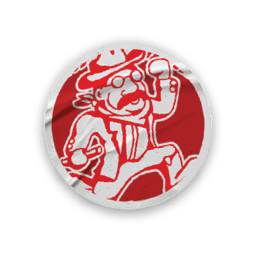 A red and black logo for the North Dakota Rough Riders. Description generated by AI