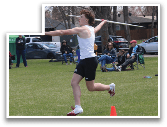 A man is throwing a frisbee in a park. Description generated by AI