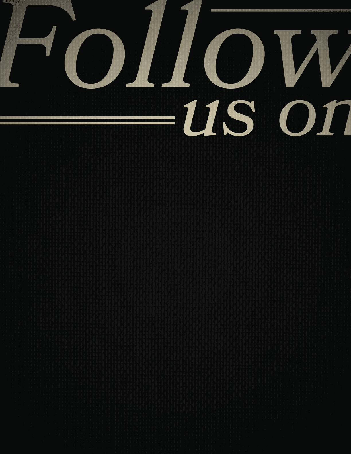 A black background with the word “follow" written in gold. AI generated content