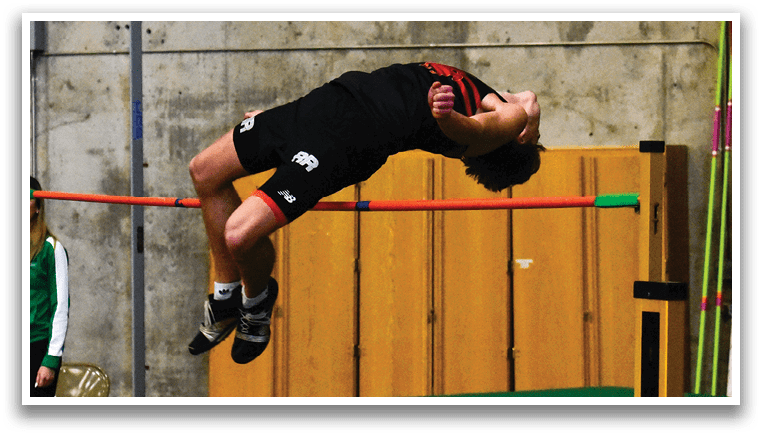A man is jumping over a bar. Description generated by AI